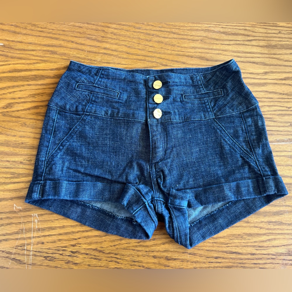 Refuge Blue High-Waisted Jean Shorts